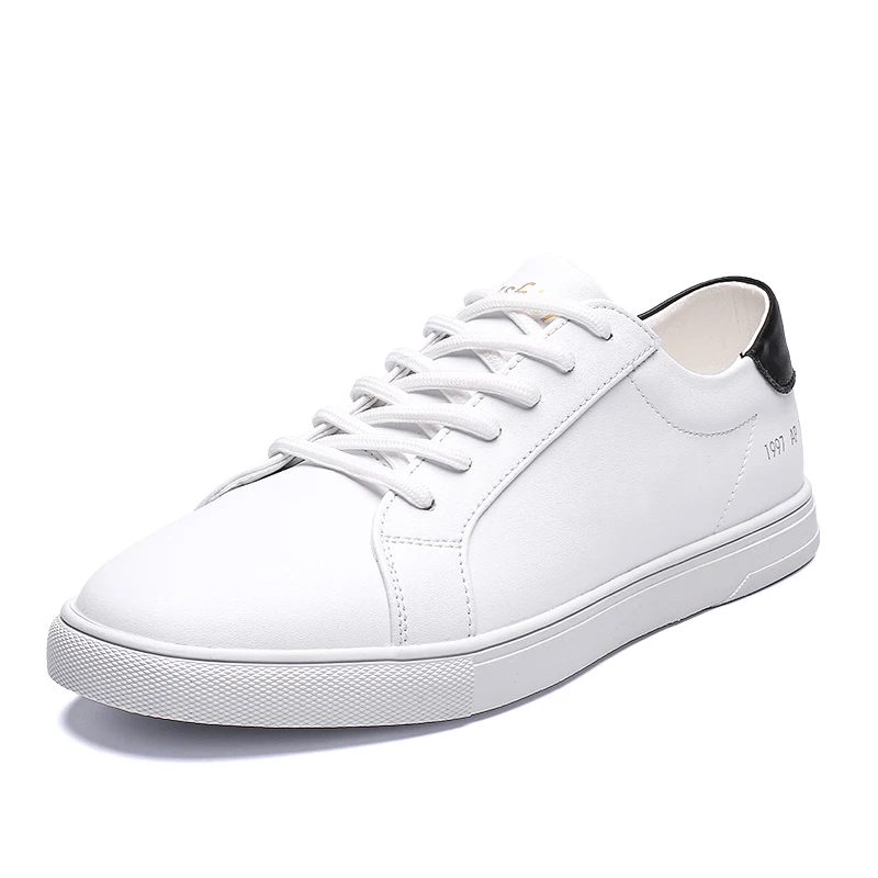 Blank All white and black genuine leather sneaker white men