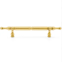Zhuoqi Solid Brass Furniture Door Handle Kitchen Door Satin Brass Bar Cabinet Handle Wardrobe Door Handle