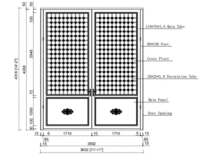 Huaart Professional Latest Indian House Main Gate Designs Gate Grill Design Portail Cancelli Wrought Iron Fencing Trellis Gates