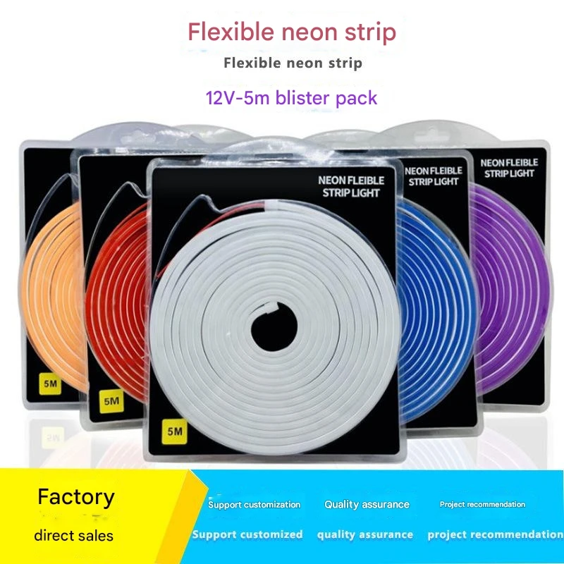 Spot goods tuya wifi silicone flexible colorful neon light waterproof IP65 running water atmosphere light strip