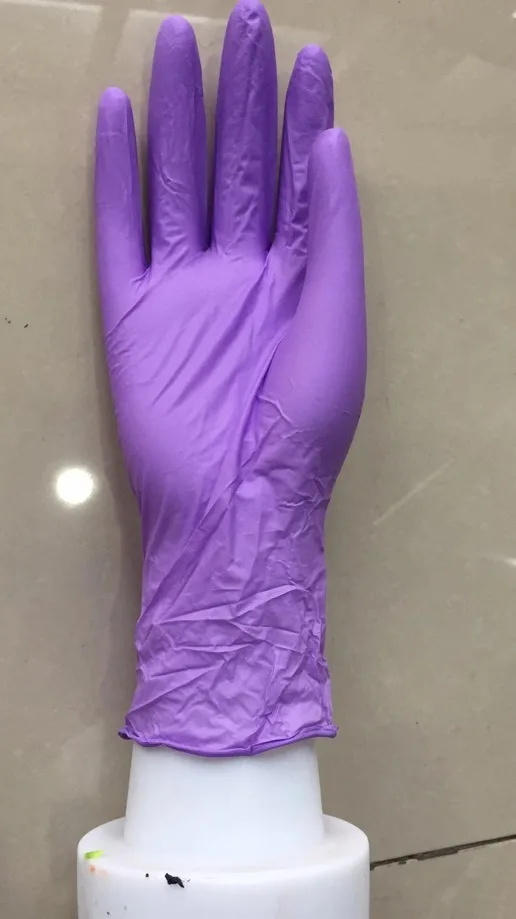 Purple Nitrile Disposable Food Home Work 4.0g 4 MIL Size XS S M L Powder Free Gloves