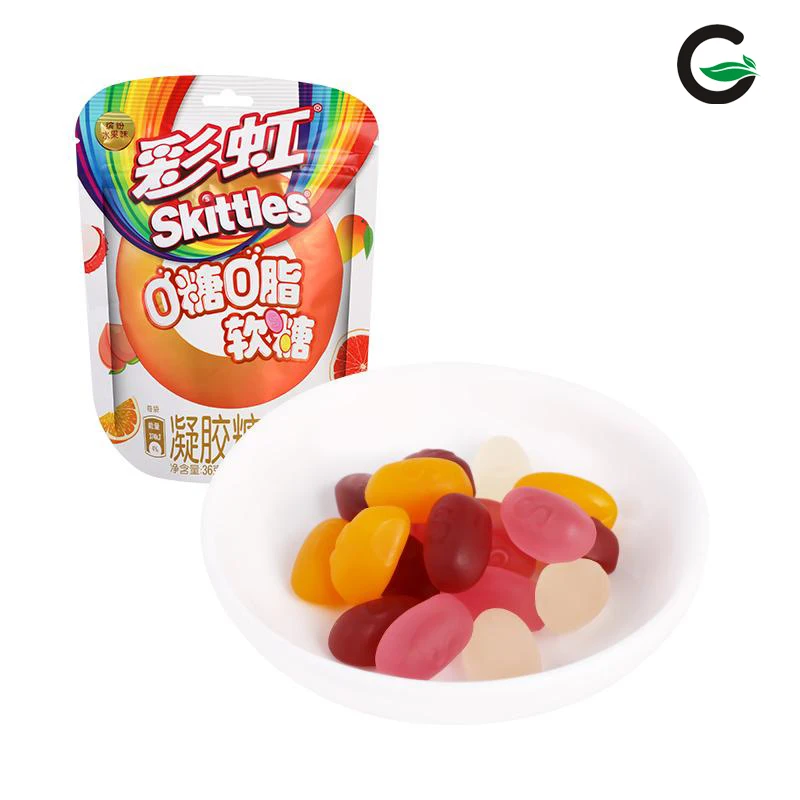 New 36g Skiittle Air Jelly Gummy Candy Flower and Fruity Flavored in Bag Packaging From China