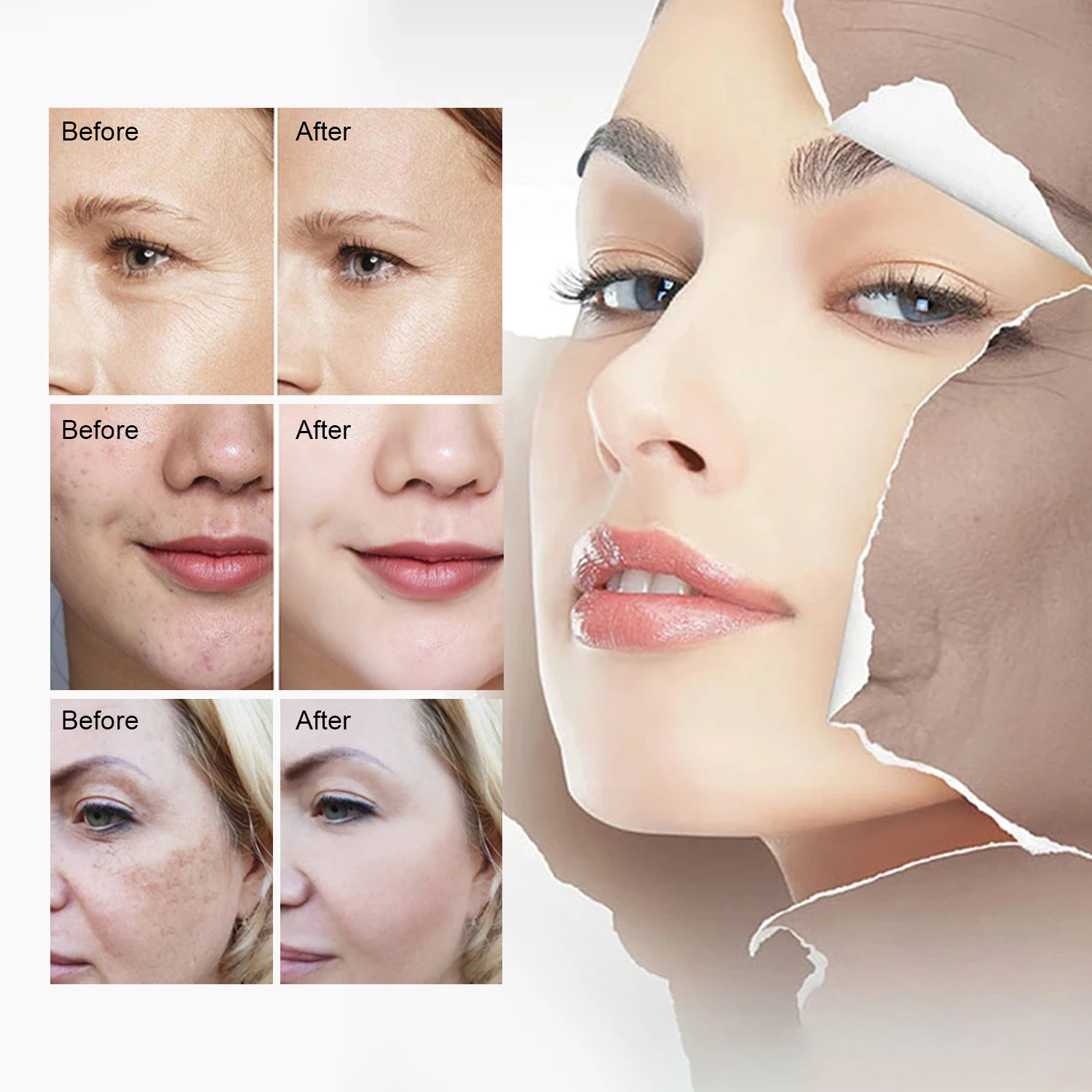 Wholesale Custom Whitening Hyaluronic Acid Facial Serum,Aloe Vera Lactic AHA  Snail Mucin Hydrating Face Serum