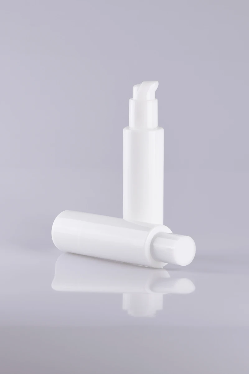 High quality white ceramic luxury glass lotion bottle cosmetic jar set 30ml 50ml 100ml 120ml