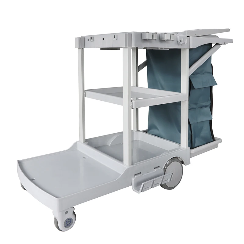 Housekeeping Products Multifunctional Hotel Room Cleaning Trolley Janitor Service Cart Mobile