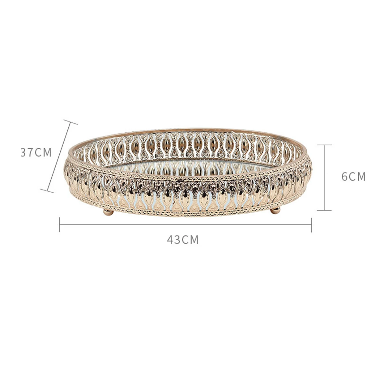 Iron Art Glass Fruit Plate Dried Fruit Cake Display Rack for Wedding and Halloween Decoration for Dessert Table