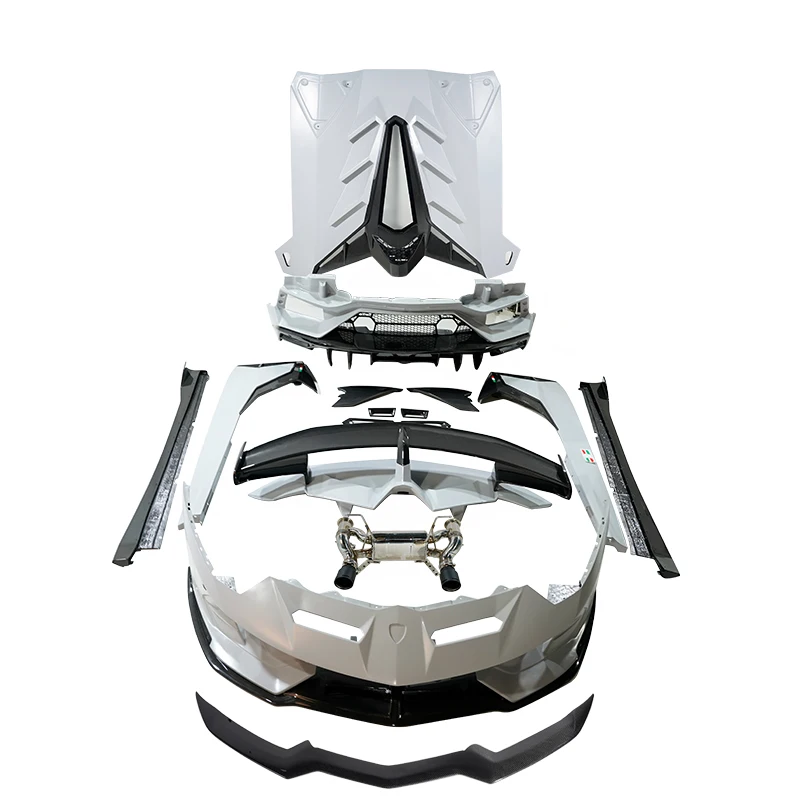 Auto Parts Front Rear Bumper Dry Carbon Fiber Lip For Aventador SVJ LP700 720 750 Body kits
