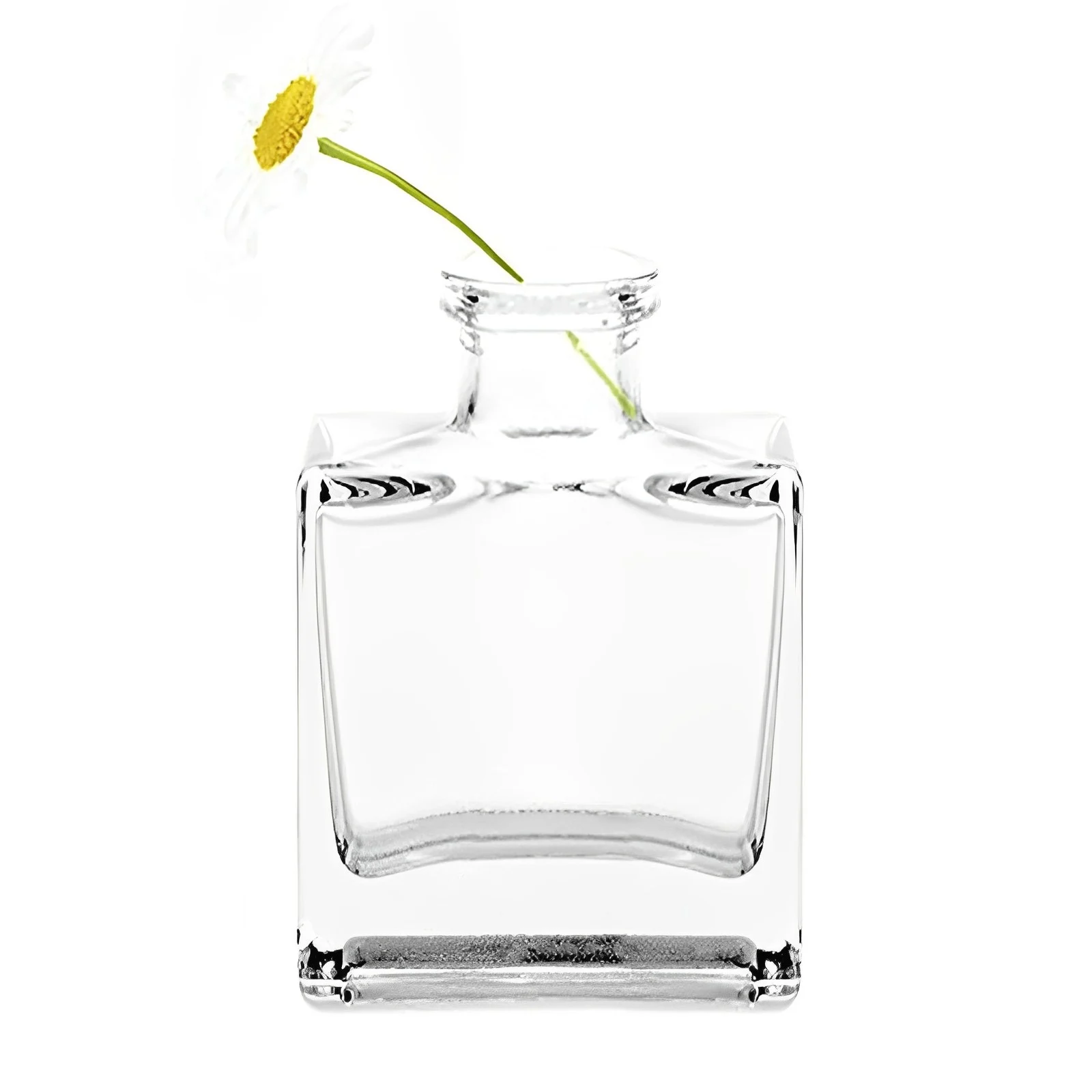 7 Ounce 200ml Clear Square Glass Bud Vase