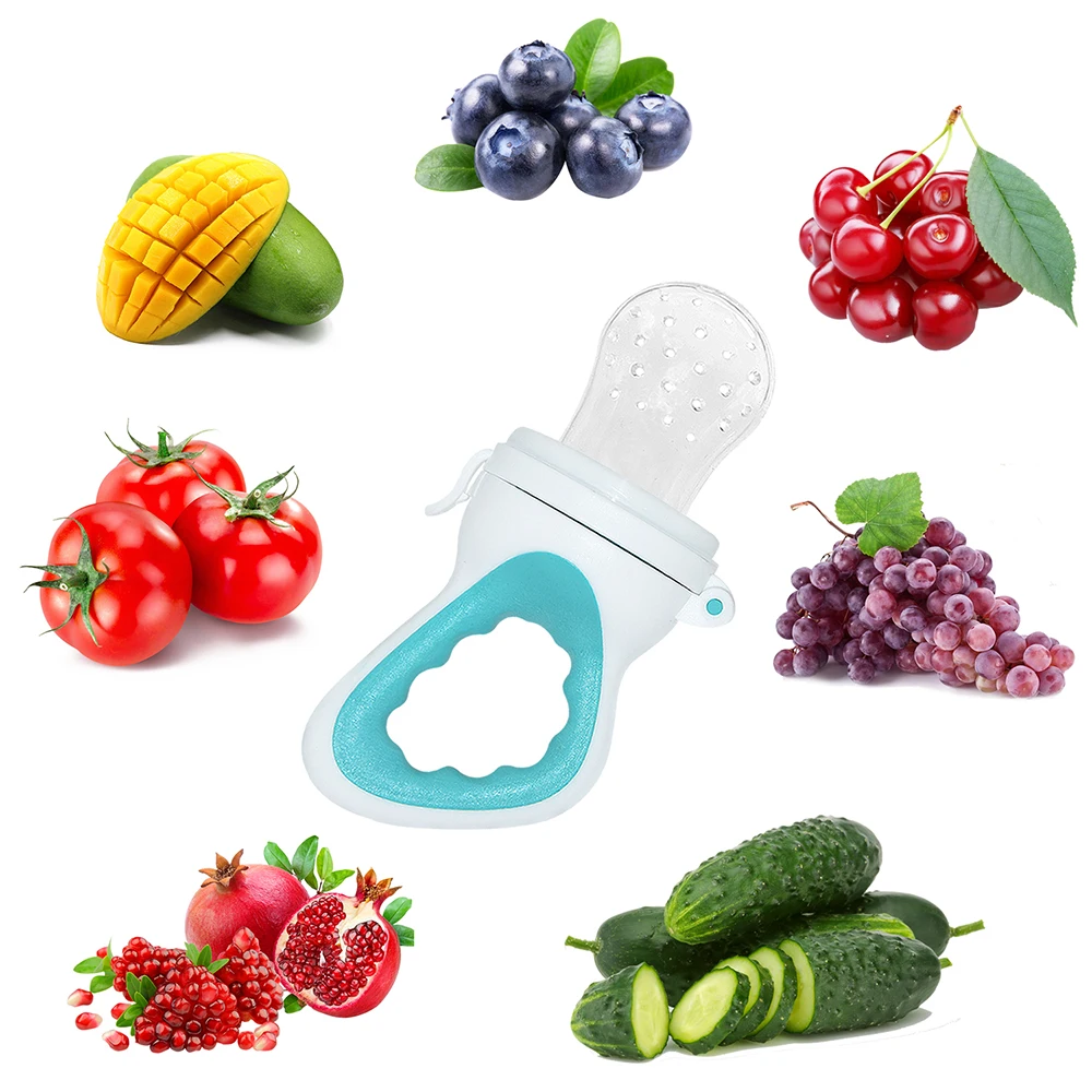 BHD Best for Toddlers 3 Size Silicone Pouches Design Infant Fresh Fruit Teething Toy Baby Food Feeder Pacifier
