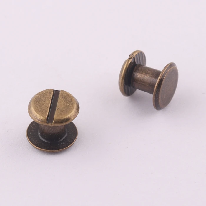 Antique Brass 6mm Metal Stationery Chicago Screw Small Book Binding