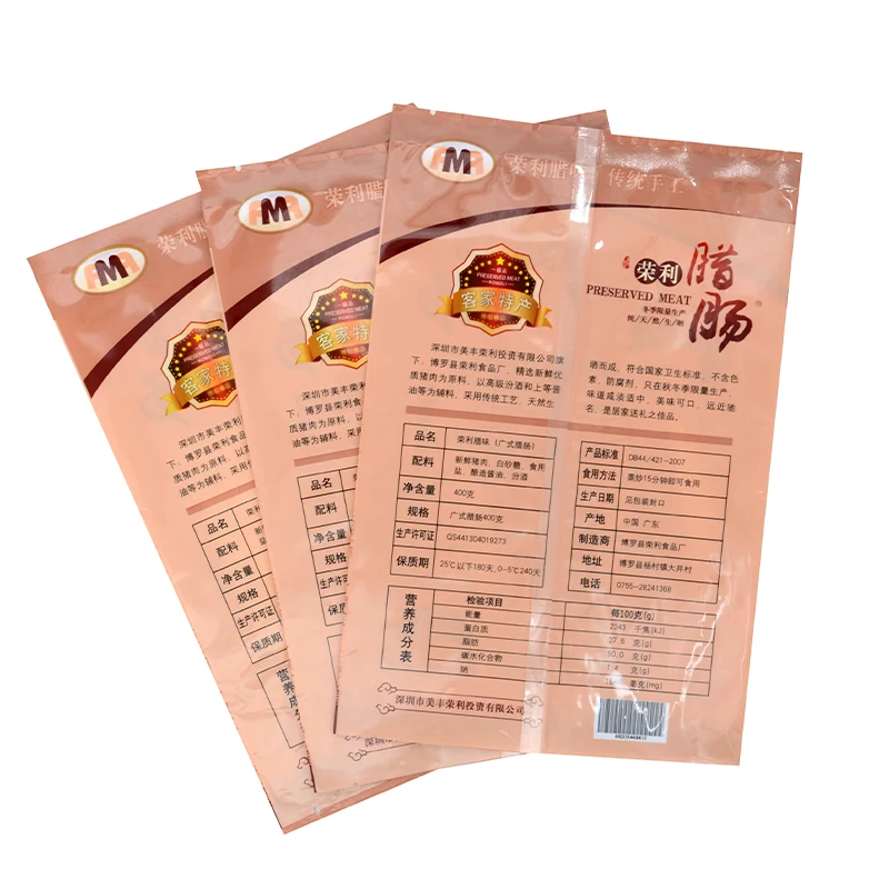 Sausage Logo Back Sealing Packaging Bag, Food Vacuum Seal Heat Resistant Plastic Bag *