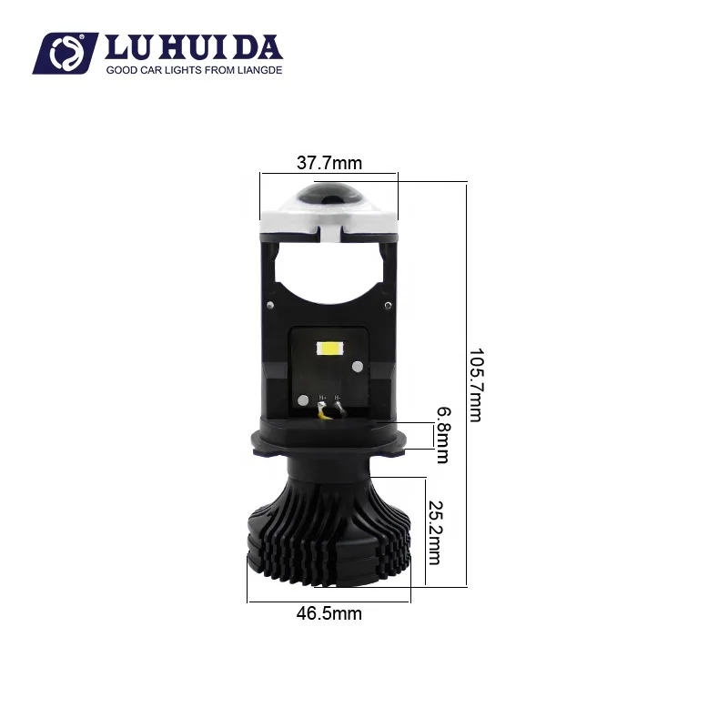 DIKAM High Quality Y2 mini projector lens H4 H7 12V LED headlight bulbs Hi/Lo beam Suitable For Car Headlight Lens