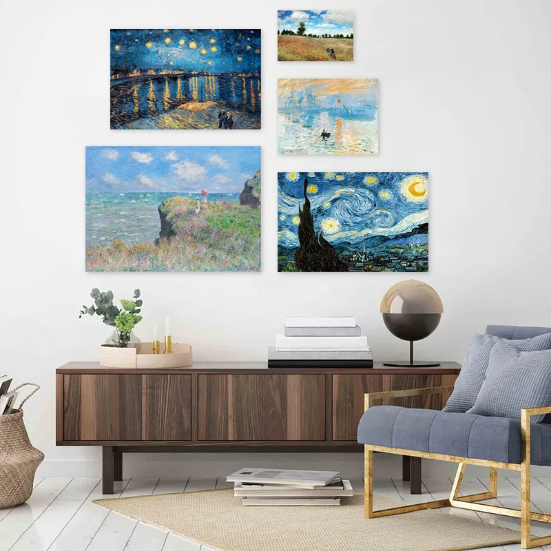 Fast Delivery Van Gogh Famous Painting Series Canvas Painting Living Room Bedroom Porch Hanging Oil Painting
