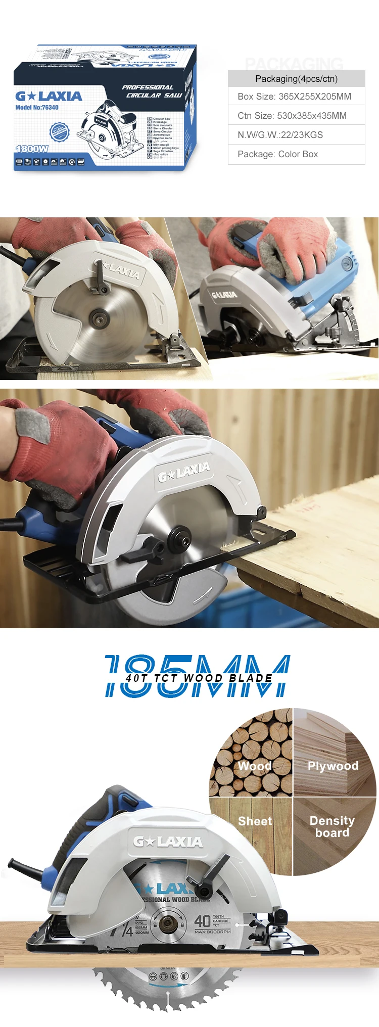 High Quality Factory  Electric Corded Circular Saw with directly sale accept OEM