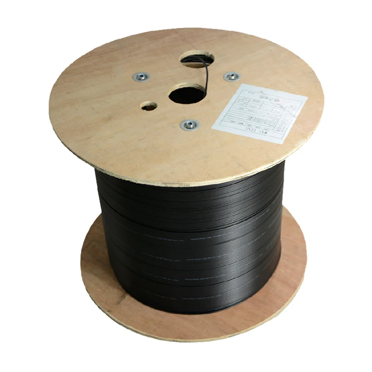 Indoor FTTH Fiber Optical Drop Wire Factory Aerial Fiber Optic cable G657A FRP Steel Wire 1 2 4 6 8 10 Core FTTH Drop Cable