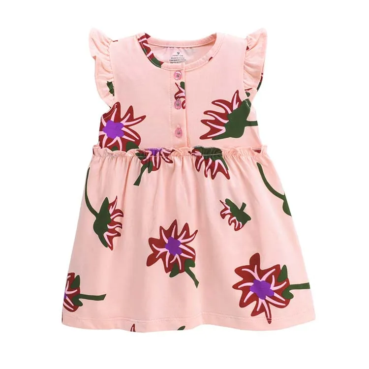 100% cotton summer children girl dress baby girl skirts