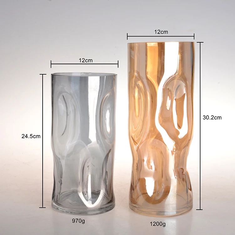 new arrival custom logo design cylinder different sizes glass flower vase in