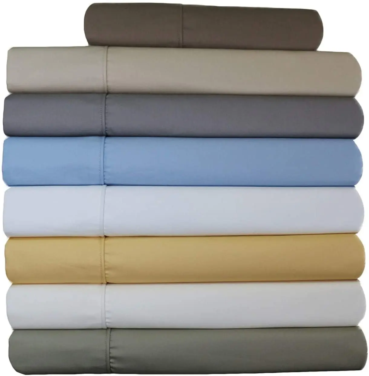 Deep Pocket 650 Thread Count Wrinkle Free Sheets Striped Cotton Poly Blend Sheet Set