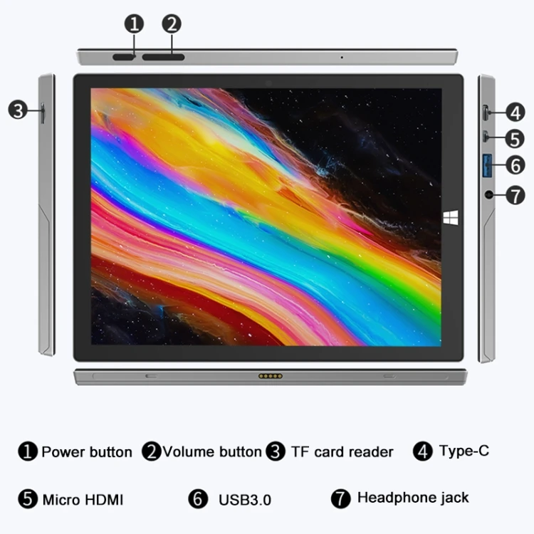 Jumper EZpad Go Mini 8.9 inch Tablet Win10 Tablet PC 1536x2048 IPS N3350 4GB RAM 64GB ROM 2MP Camera WiFi Tablet 2-in-1