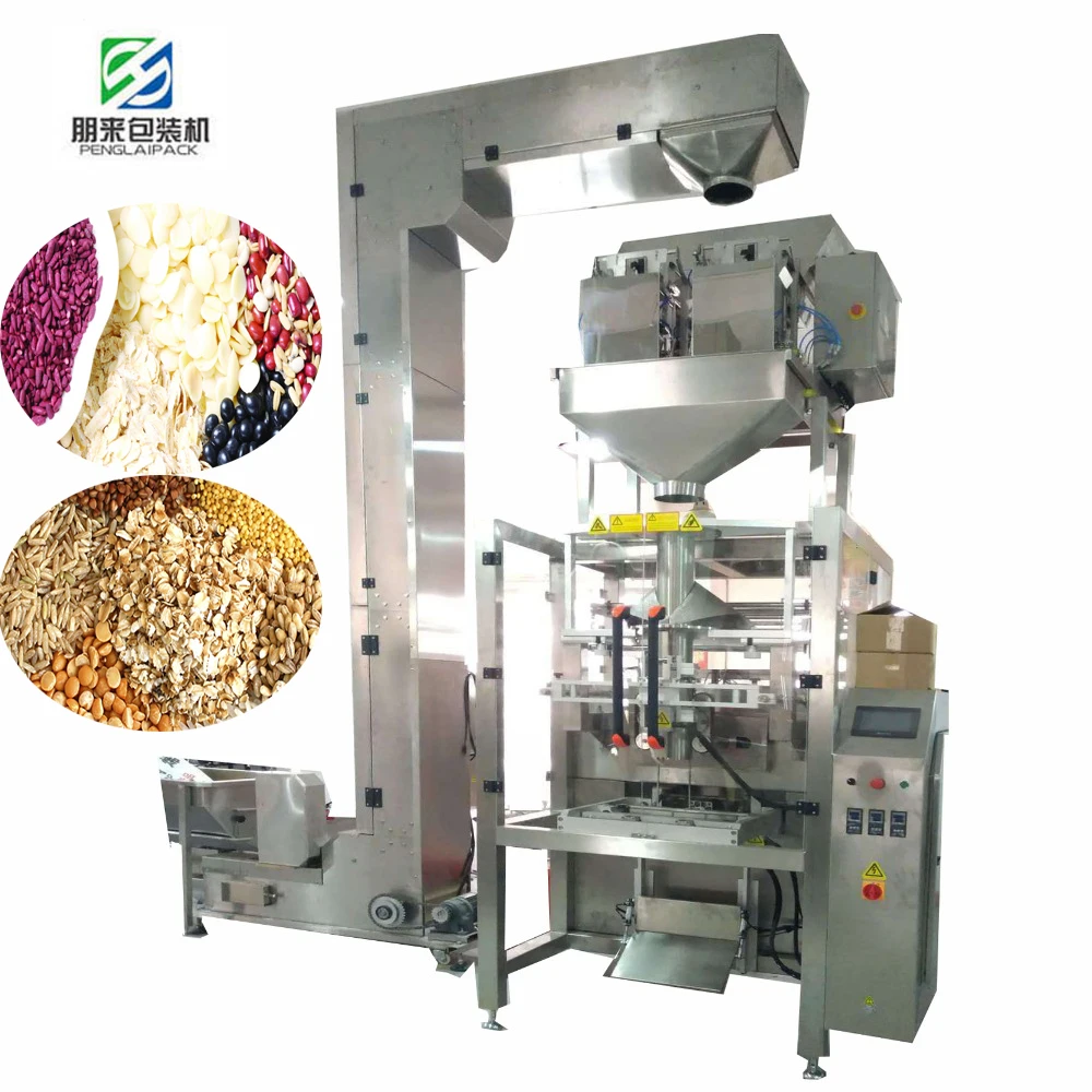 hot sale fully automatic ten heads weighing weight peanut bean date candy dry fruit chocolate packing machine