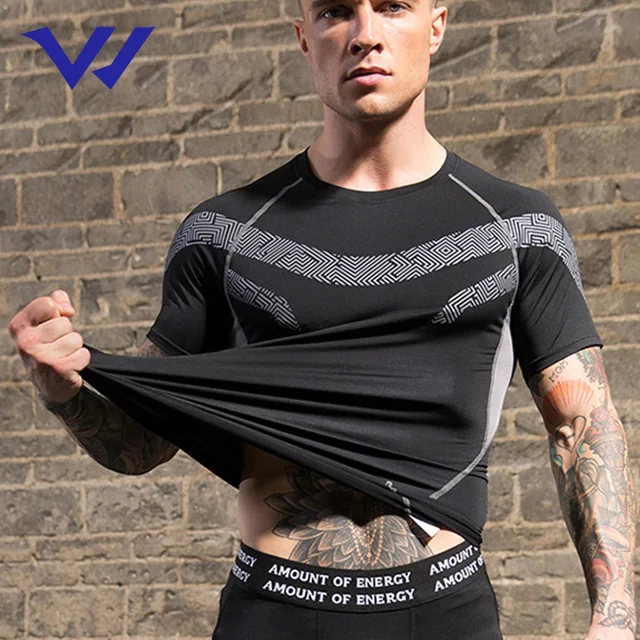 Quick Dry breathable outdoor training active wear mens bodybuilding muscle fit gym top athleisure conjuntos deportivos