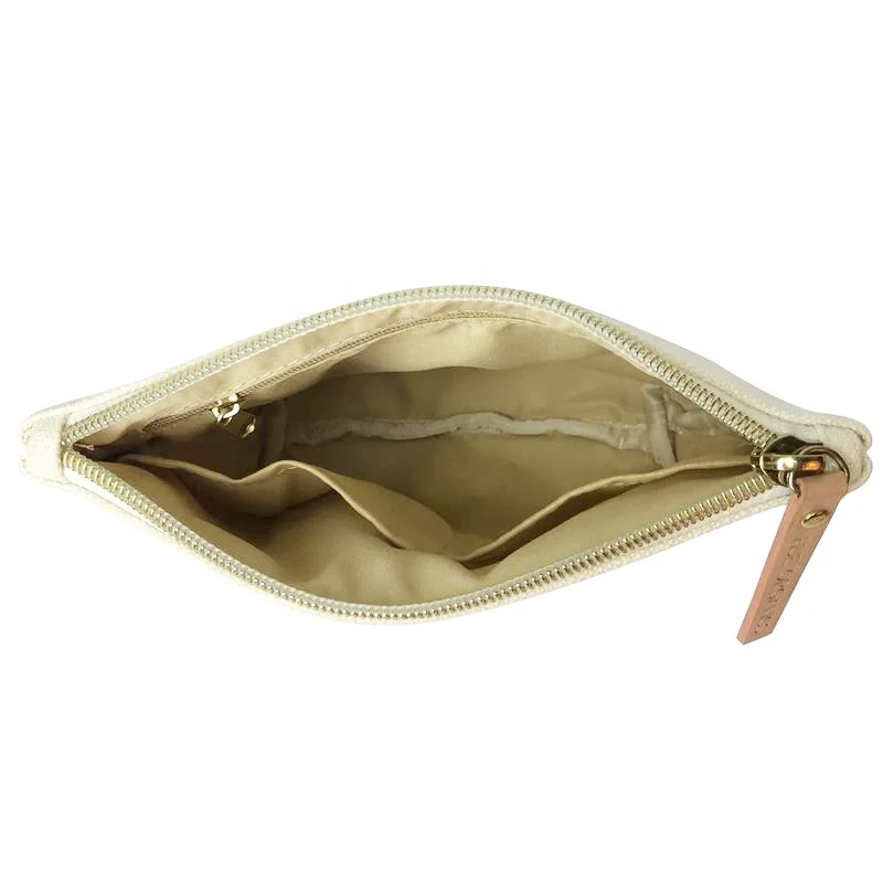 China Direct Factory Small MOQ Customizable Eco-friendly Organic Cotton Canvas Cosmetic Bag