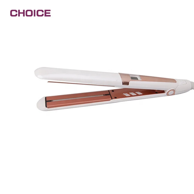 2023 New Ready to Ship Infrared Professional Steam Hair Straightener Straightening Irons Flat Iron Tourmaline Ceramic LED 65W