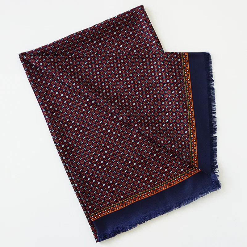 Wholesale Mens luxury 100% pure silk scarf custom print scarves