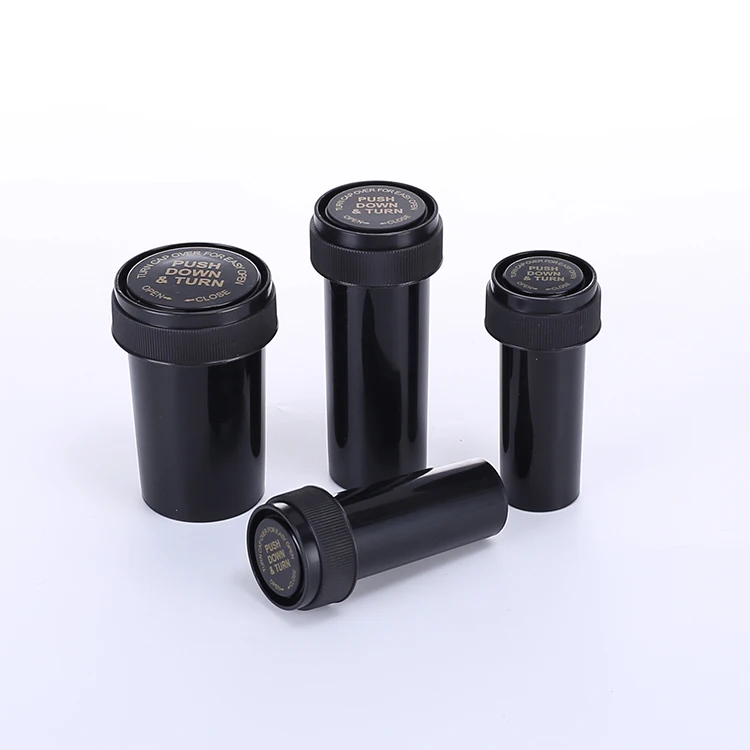 Customize Various Specifications Push Down Turn Cap Plastic Medical Pill Bottles Reversible Cap Medical Bottle