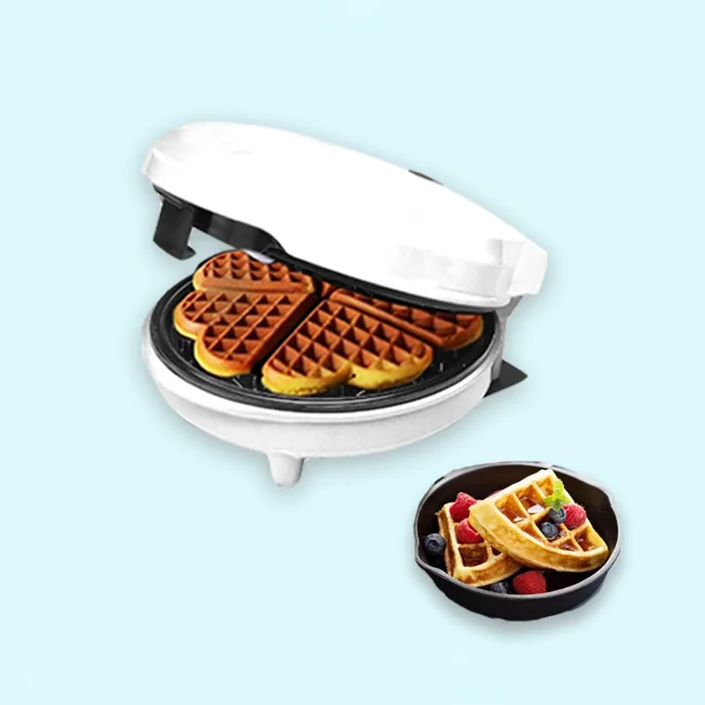 Домашняя мини-электрическая качественная вафельница в форме