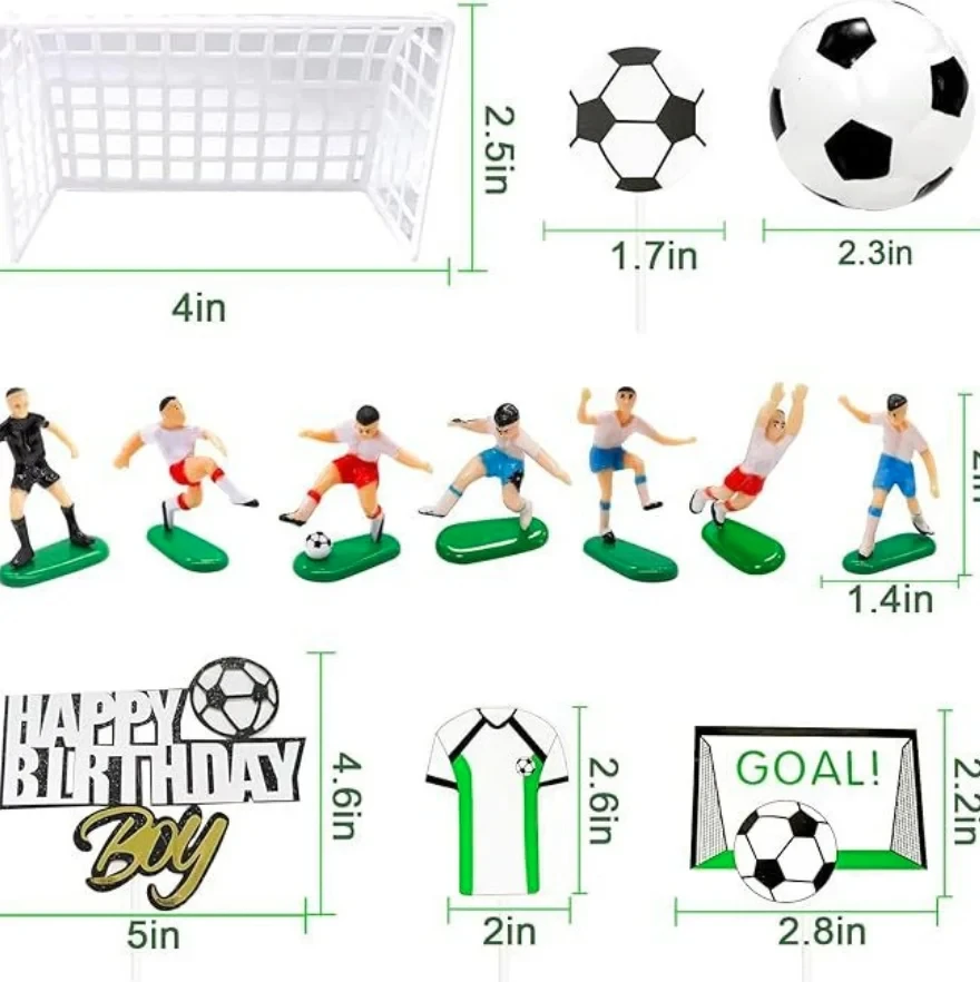 New Football Player Cake Decoration Set Diy Football Sports Party Decoration Cake Topper