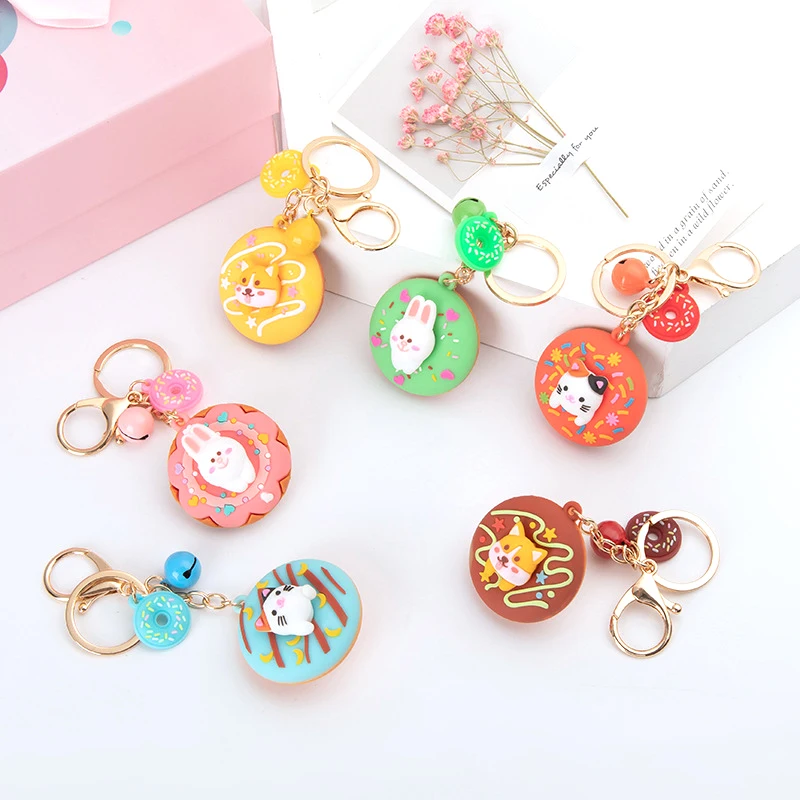 Leye Manufacturers directly for creative donut key chain pendant car bags cartoon accessories small gifts wholesale