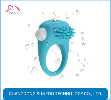 New Upgraded Blue Color Silicone Electric Sex Toy Delayed Ejaculation Vibrating Penis Rings For Men