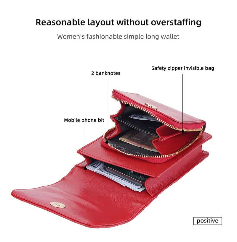Baellerry Cell Phone Purse Wallet Small Crossbody Bags for Women Mini Shoulder Bag with Card Slot Trendy Mini Shoulder Bag
