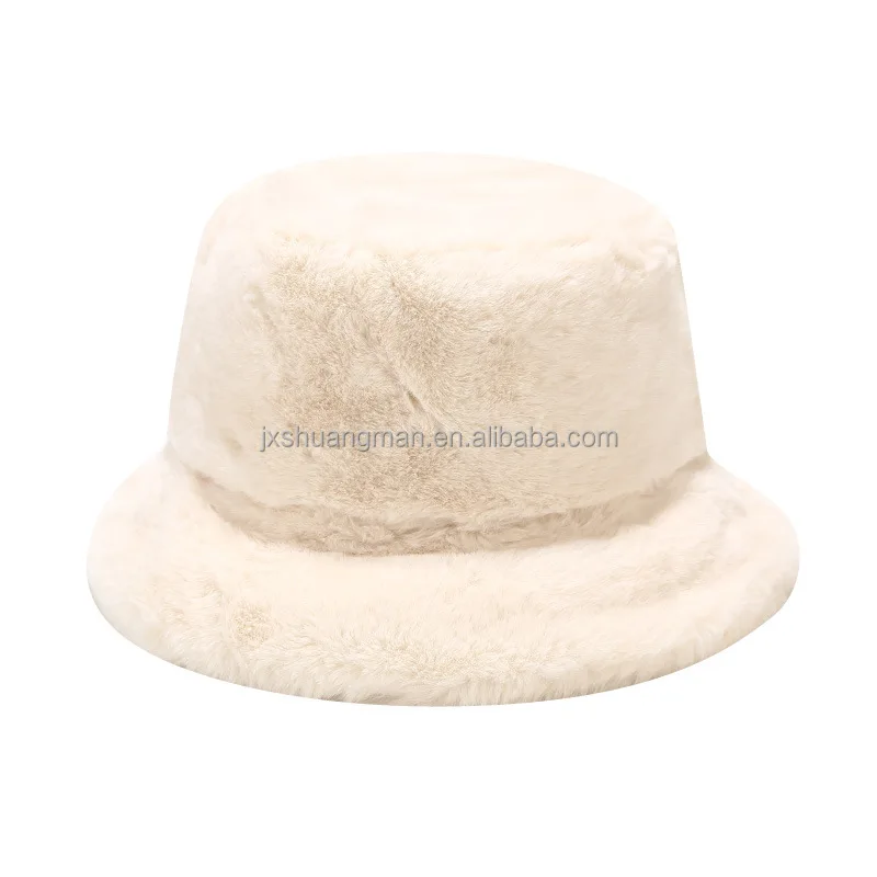 Art retro simple autumn and winter Korean version of a warm fashion  wide brim bucket hat