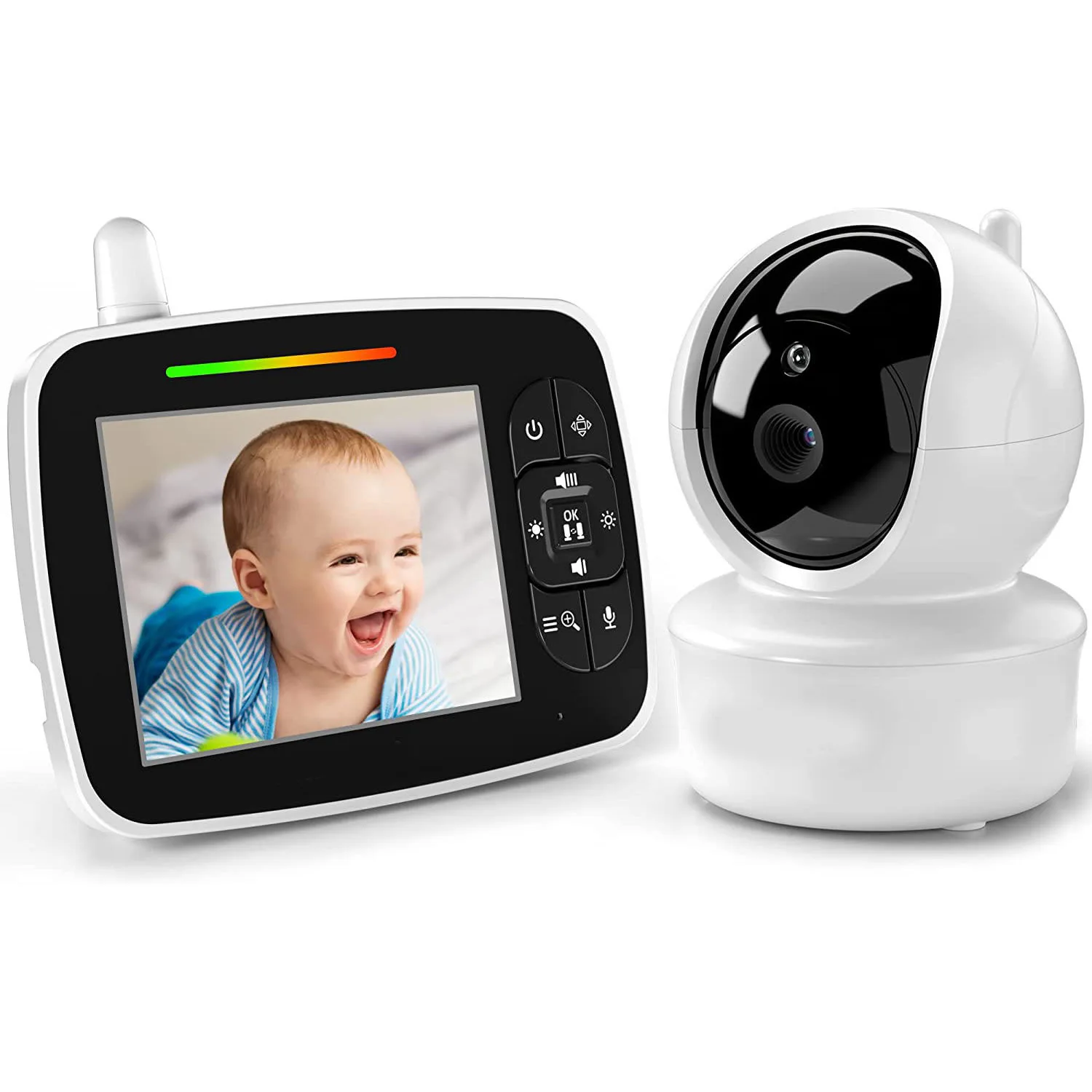 YIZHI 1280P HD 3.5Inch Screen Temperature With Cry Sound Detection Two Way Talk 2.4G Wireless Baby Phone Camera Baby Monitor
