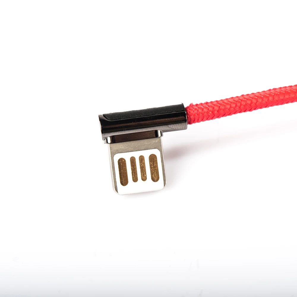 
2019 popular products USB C Quick Charging Type C Fast Charging bend head cable Nylon Braided + Zinc alloy 