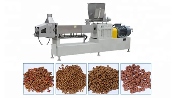 Full automatic high efficiency 55kw sinking floating fish feed production line floating fish feed pellet extruder