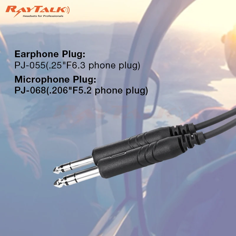 Professional aviation intercom headset ANR Active noise canceling headset for airplane pilots