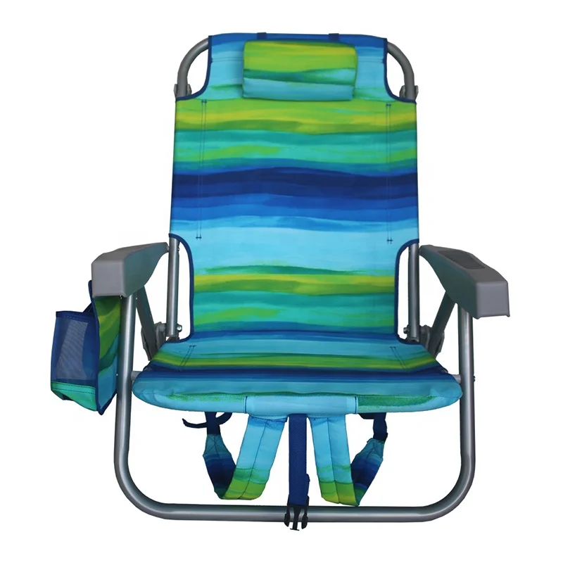 QUAWE metal outdoor portable backpack tommy bahama heavy duty iron commercial beach chair foldable beach lounge chair