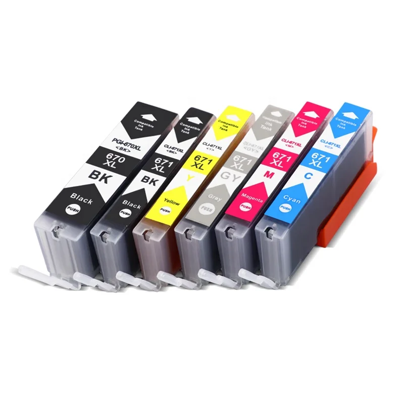Compatible Canon PIXMA PGI670XL CLI671XL Ink Cartridge for MG5760 MG5765 MG5766 MG6860