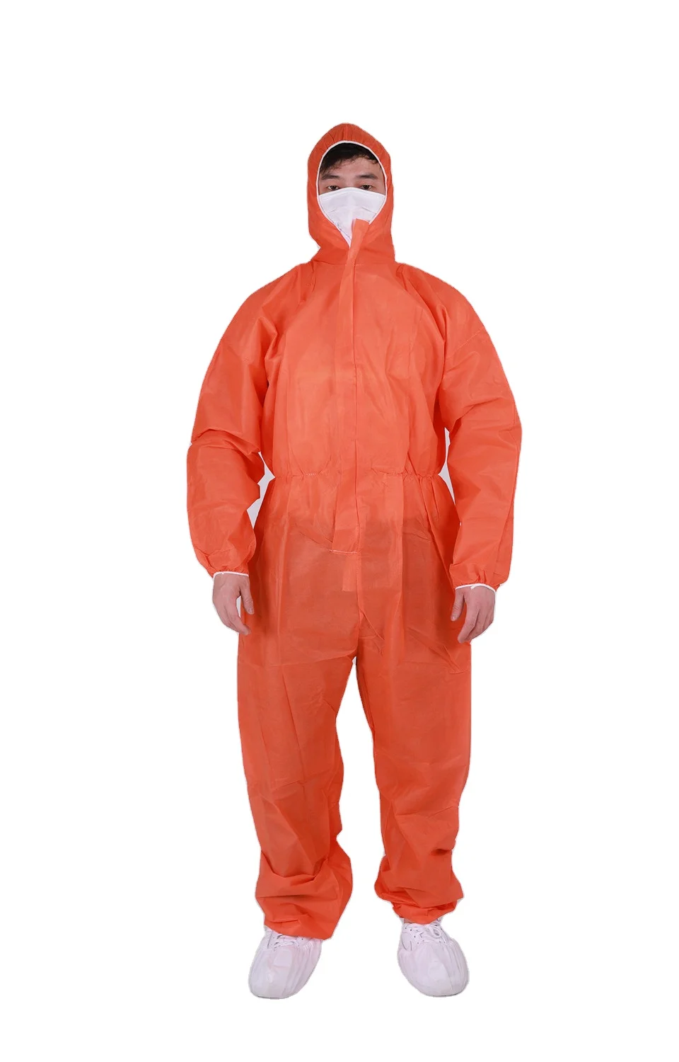 SF Disposable Microporous Coverall in Safety Clothing White/Orange Coverall  Disposable Overalls For Men Type 5/6 Overalls