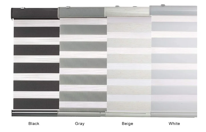 double layer zebra blinds blackout roller Electric motorized remote APP WIFI  control Zebra Blinds