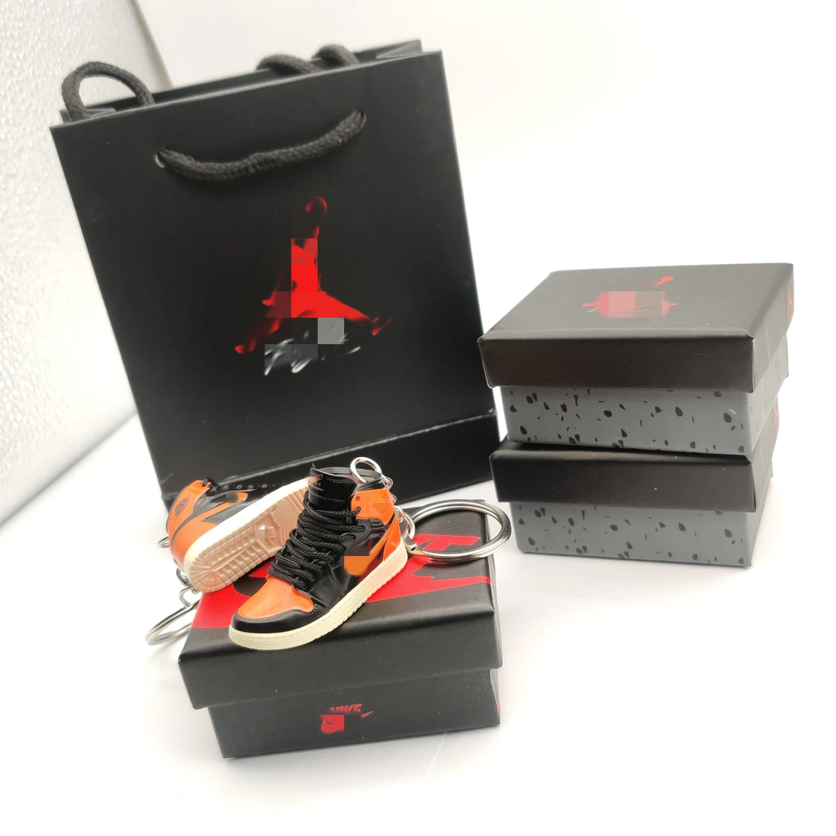 Модный брелок пара обуви для Jordan 1 с коробкой пластиковые кроссовки 3D Мини Обуви Брелок