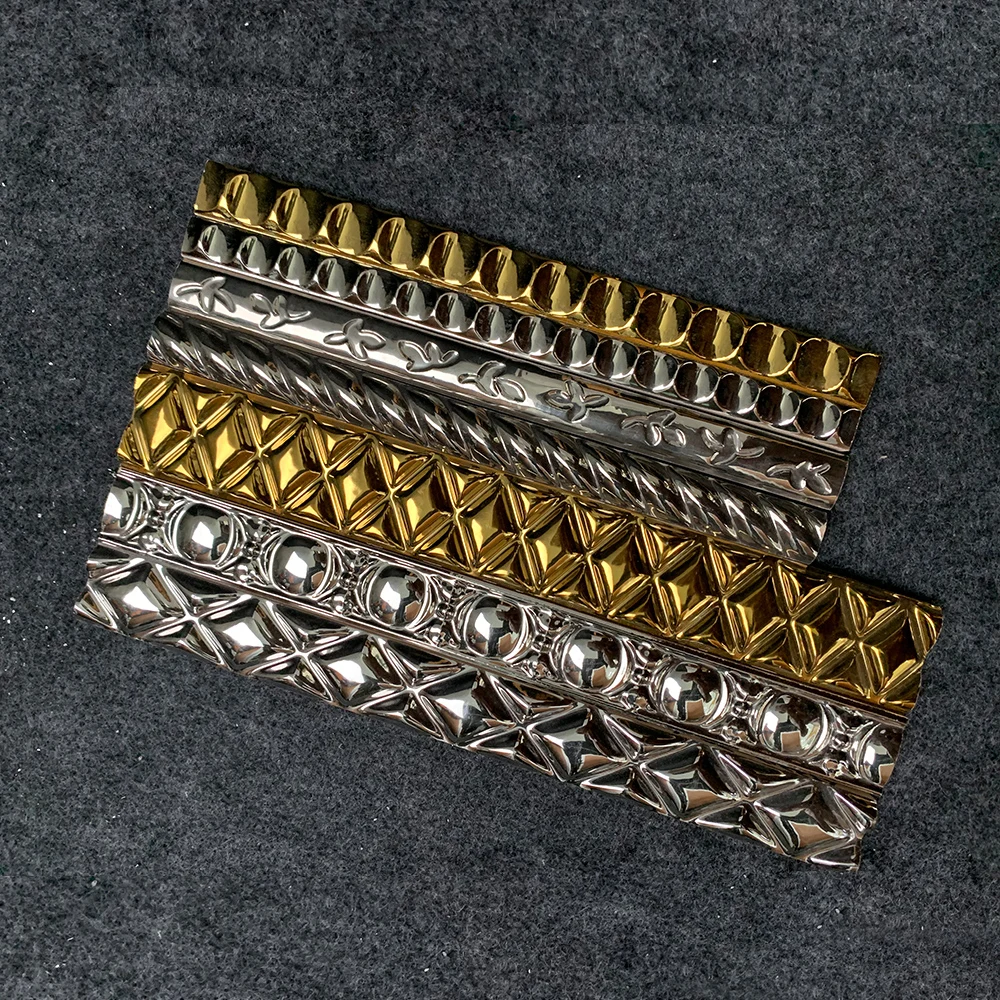 Gold Trim Tiles Silver Pencil Border Tile 40x300mm Price in FOSHAN
