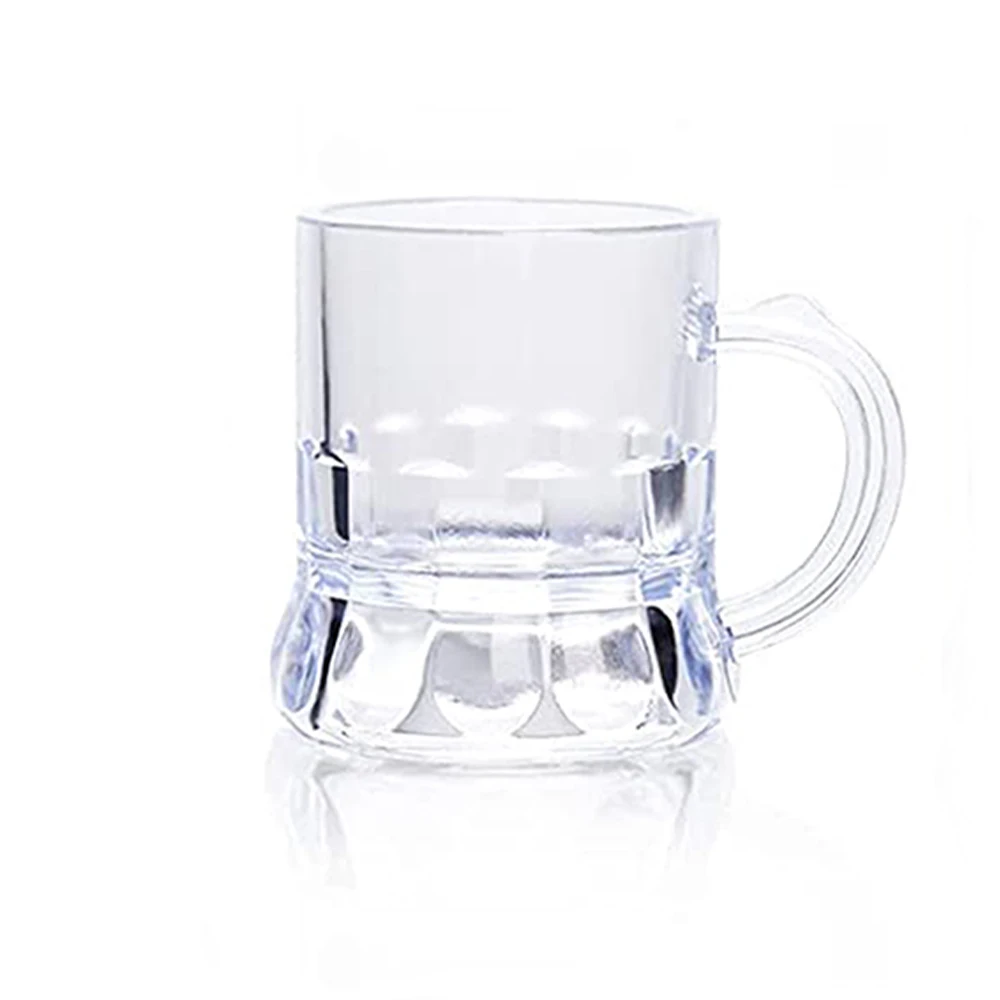 Wholesale 1.75in Beer Mug 12pcs High Quality Clear Plastic Beer Mug 1oz/30ml Small Shot Glass Suitable for Oktoberfest