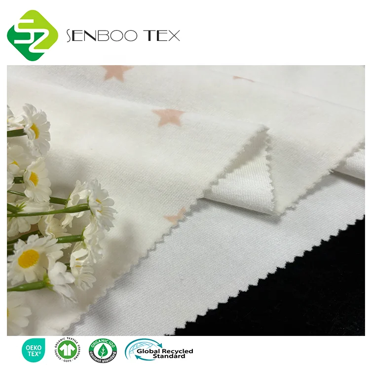 Новая коллекция, мягкая детская трикотажная ткань из органической слоновой кости 250 г/кв. М