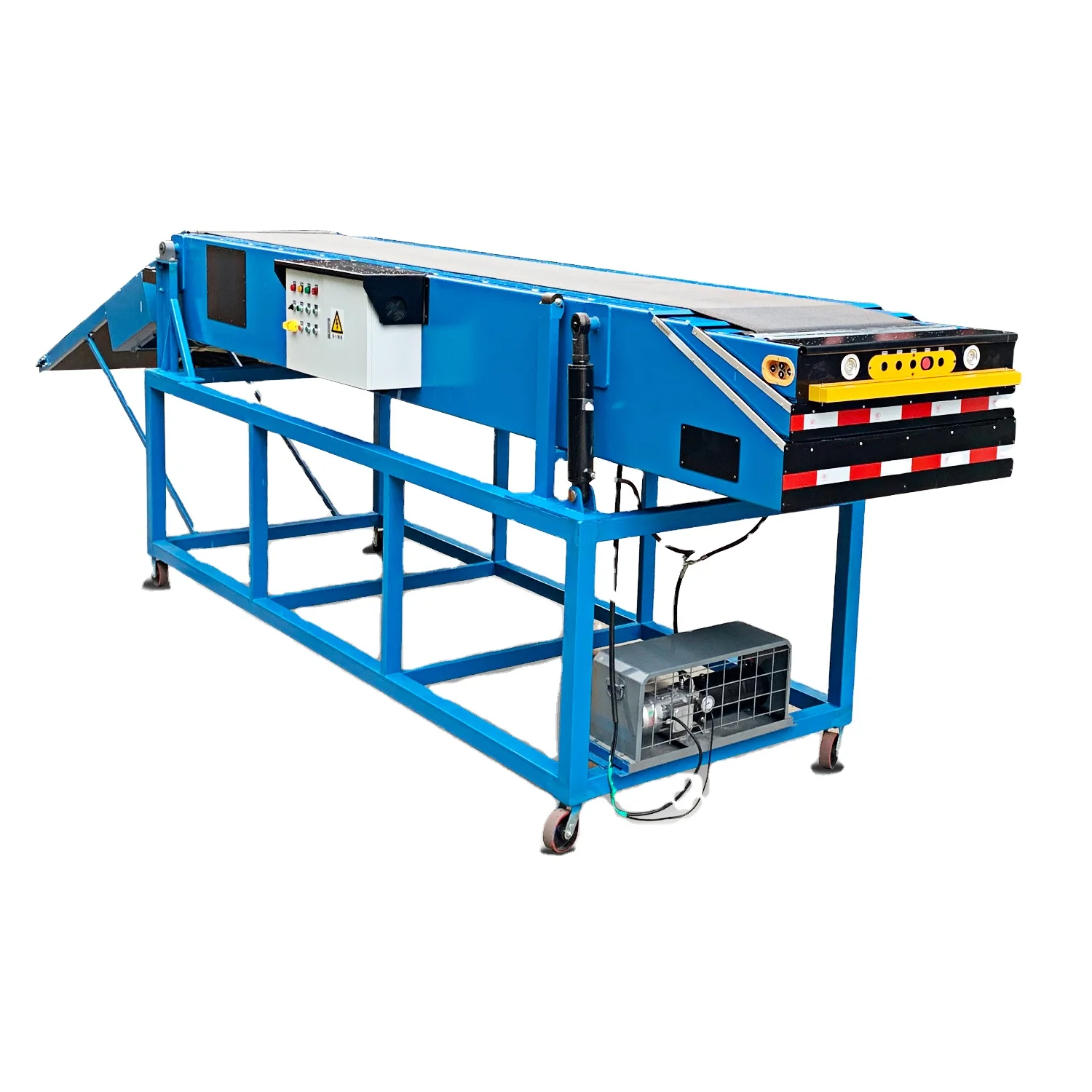 Good Quality Telescopic Belt Conveyor Adjustable Height For Bag Loading Baggage Belt Loader System Truck Container Handling