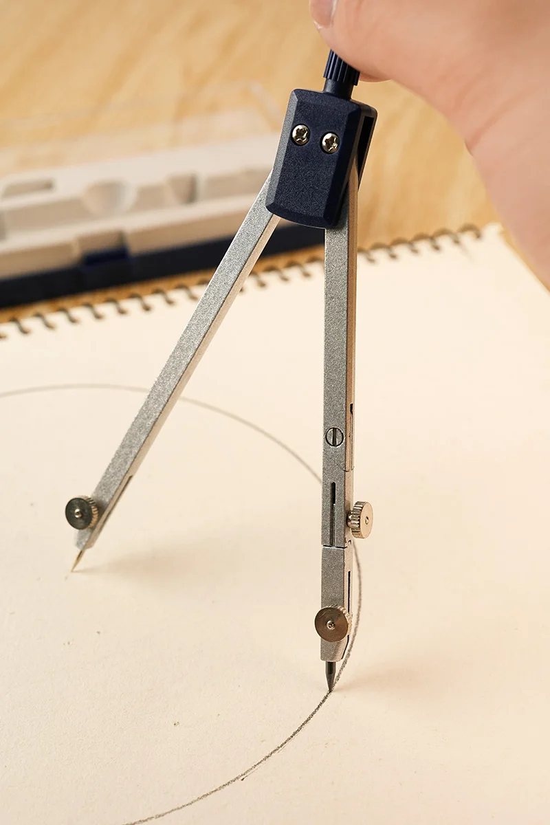 Wholesale engineering design drawing instrument drawing with pencil pencil compass set of metal compasses