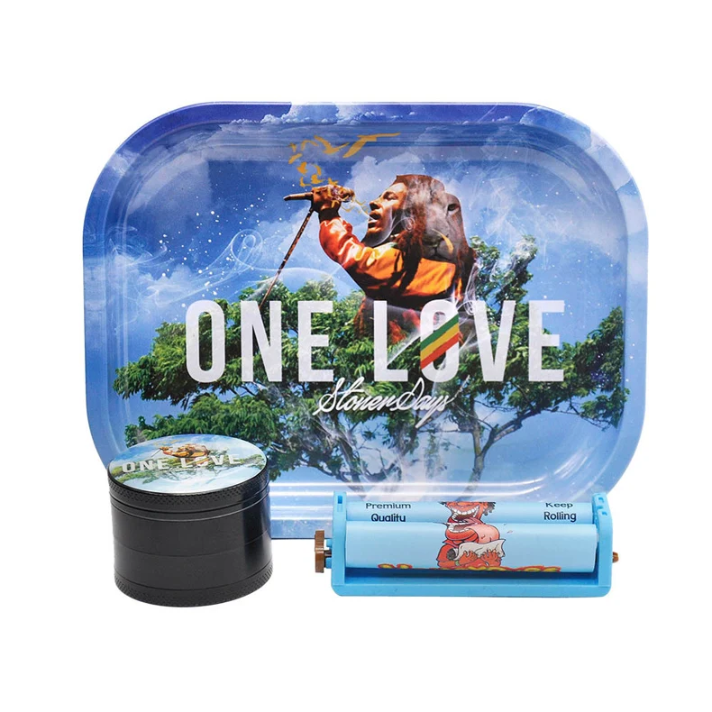 1pcs herb grinder 1pcs rolling tray 1pcs maker Smoking Accessories Starter Kit